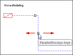 Parallellforskyve linje