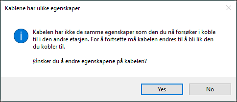 Sammenkobling av etasjepkere viser at kablene har ulike egenskaper