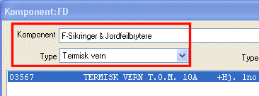 Velge vern i produktdatabasen