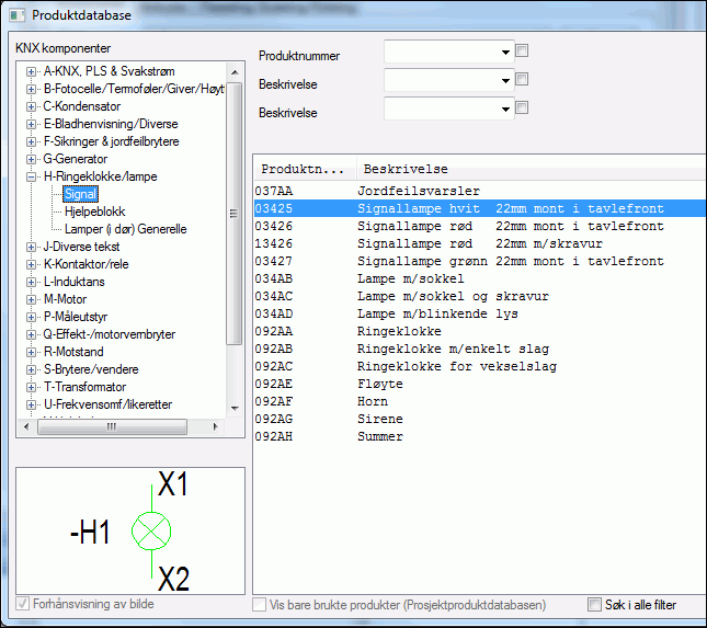 Ringeklokke i produktdatabasen