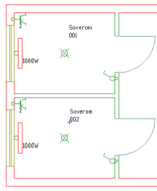 Sentrert plasserte glødelamper