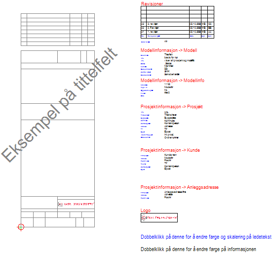 Tittel2 er basis for å tegne eget tittelfelt