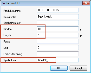 Endre tittelfelt i produkdatabasen